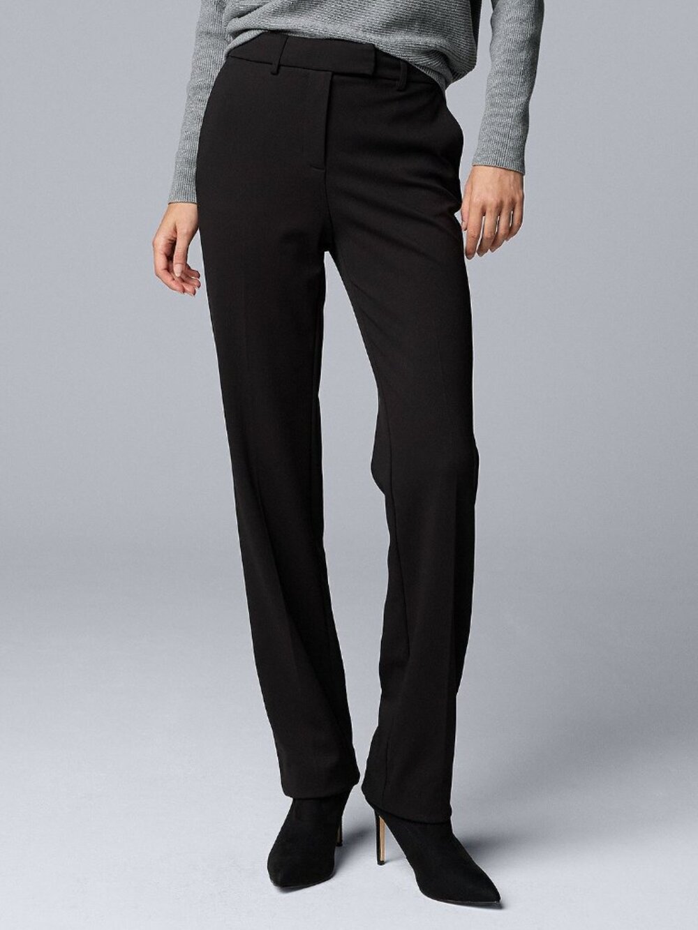 ⚡️Women's Simply Vera Vera Wang Slim Straight Black Dress Pants sz 14 Like New!